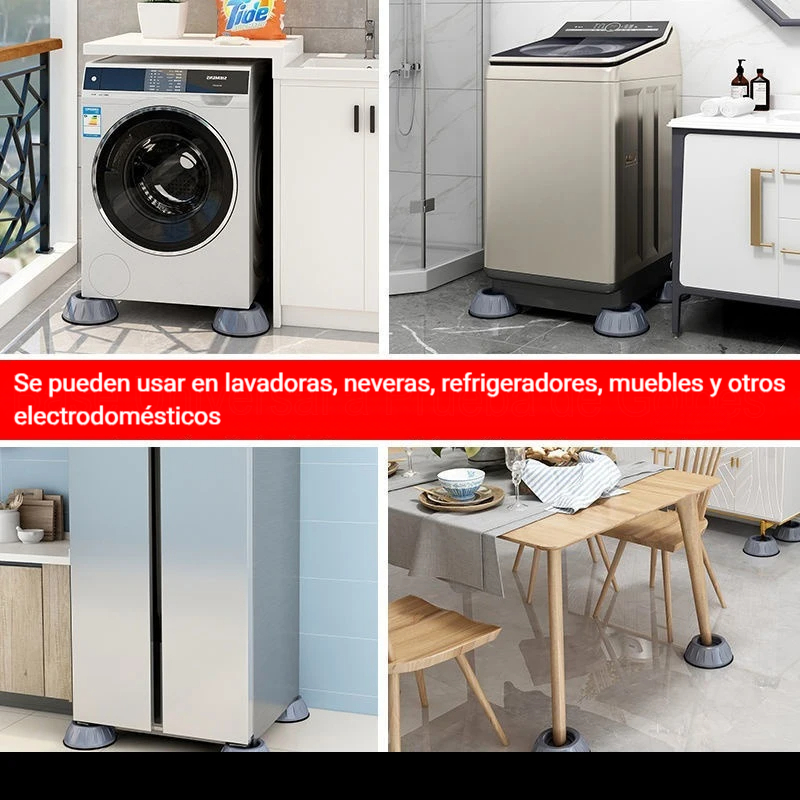 Almohadillas base universales x 4 piezas